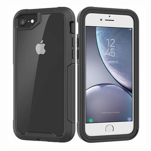 Casecentive Shockproof case iPhone 6(S) / 7 / 8 / SE 2020 clear Top Merken Winkel